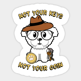 Not your keys not your coin - furry dog Sticker